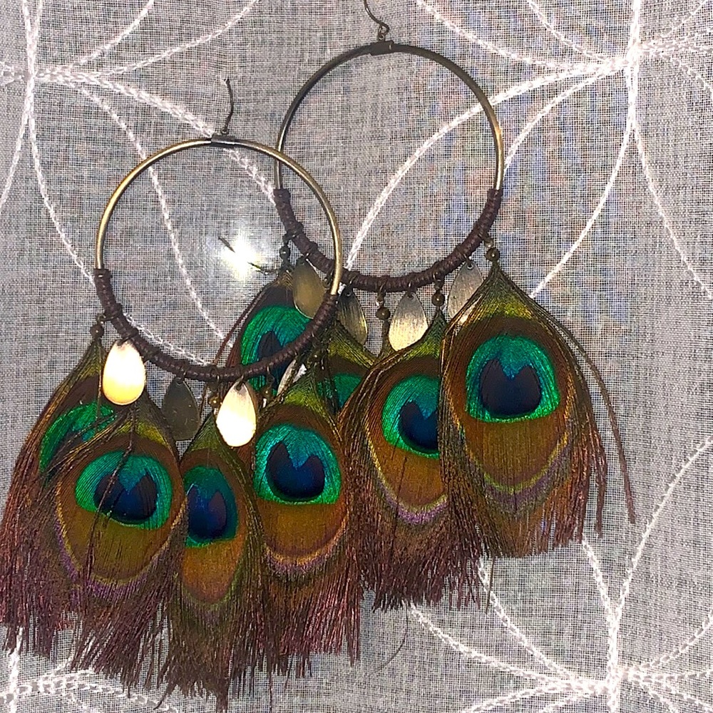 peacock earings
